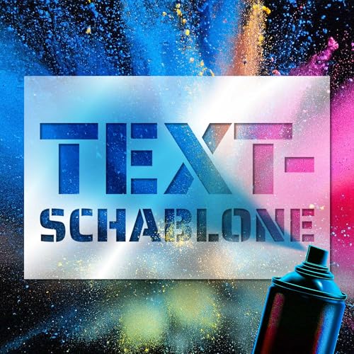 Wunschtext Schablone – Personalisierte Textschablone aus Mylarfolie – Individuell anpassbare Schriftart & Größe – Wiederverwendbar für Graffiti & DIY