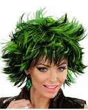 Horror-Shop Schwarz-grüne Steamy Perücke als Kostüm Zubehör für Halloween & Karneval