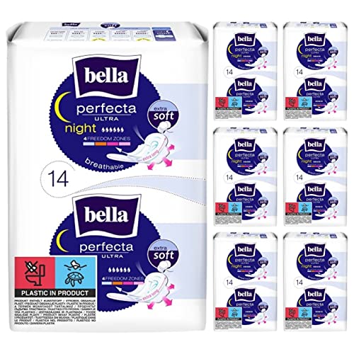 bella Perfecta Ultra Damenbinden Night mit Flügeln Extra Soft 7er Pack (7x14 Stück)