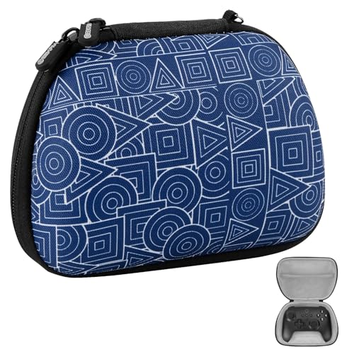 Geekria Aufbewahrungstasche, kompatibel mit 8BitDo Pro 2/Ultimate Bluetooth/2,4 G Dual Sense Wireless Controller, Gaming-Zubehör, Tragetasche, Spielschutzhülle, Reisetasche, tragbare Tasche (blau)