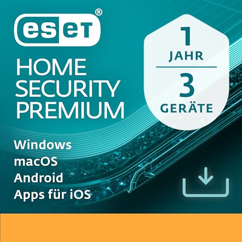 ESET HOME Security Premium 2025 | 3 Geräte | 1 Jahr | inklusive Passwort Manager, Datenverschlüsselung, Browserschutz & Privatsphäre | Windows, MacOs, Android oder iOS | Aktivierungscode per E-Mail