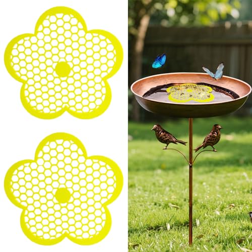 Schwimmenden Inseln für Bienen Schmetterling, Insektentränke Schwimmende Bieneninsel Schwimmende Bienen, Bienentränke für Garten, Schmetterlings Bienenfutter, Bienenschwimmende Garten (Blumen 2pcs)