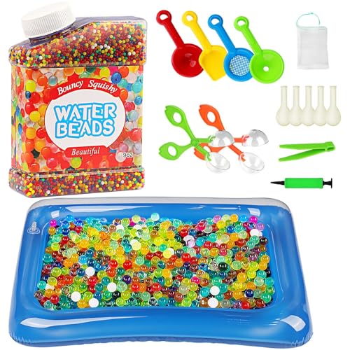 FIVAVA Wasserperlen Set 50.000 Stück Water Beads Ungiftig für Pflanzen, Blumen,Vase Füllstoff Deko,Schwimmende Kerze Machen