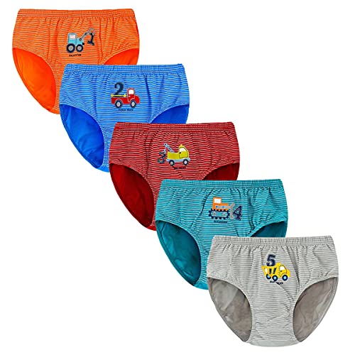 QinGuang 5er-Pack Jungen Slips Kinder Unterhosen Baumwolle Unterw?sche 2-3 Jahre