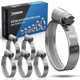 GARSIDURO® Schlauchschellen Edelstahl | 25-40mm [10 Stück] | Profi W4 Schlauchklemme | Schlauchschellen geeignet für die Sandfilteranlage oder als Gartenschlauch Schellen & Pool Schlauchschellen