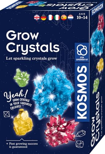 KOSMOS 616755 Grow Crystals - Kristallzucht Experimentier-Set für Kinder mit mehrsprachiger Anleitung (DE, EN, FR, IT, ES, NL)