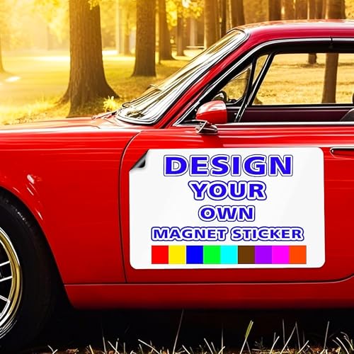 Custom Car Magnet Stickers Personalized Vehicle Magnetic Signs Various Sizes-Durable, UV-Fade Resistant Print Your Own Design/Image/Text