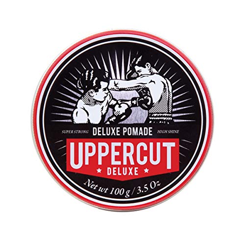 Uppercut Deluxe, Deluxe Pomade, High Shine and Strong Hold for Men, Starker Halt und hoher Glanz Pomade Herren, Pomade Wasserbasiert zur Klassischer Looks, 100g