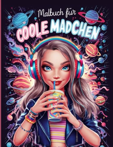 Malbuch Coole Mädchen Geschenk ab 10 Jahren: malbuch mit 50 Motiven (Portraits...) für Mädchen und Teenager