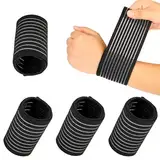 4 Stück Elastische Handgelenk Bandage Handgelenkstütze Atmungsaktive Handbandage Kompressionsunterstützung Für Sport Tennis Männer Frauen Fitness Training