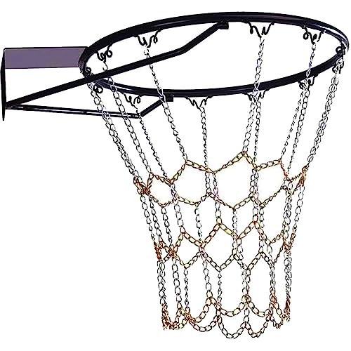 ProLeo Basketballnetz, Kette Basketballkorb, Metallnetz Basketball Korb Netz Ersatznetz Stahl Ketten Netz Basketballnetz aus Metall