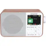 Kenwood CR-M30DAB-R - Tragbares DAB+ Radio mit Bluetooth, integriertem Akku & 6,1cm Farbdisplay, Roségold-Weiß