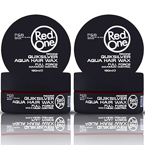 RedOne Aquatisches Haarwachs Grau 150ml | Kantenkontrolle | Ultra-Halt | Haarwachs für Männer und Frauen | Wassermelonenduft | Maximale Kontrolle - 2 Stück