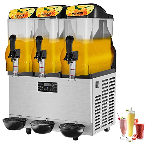 VEVOR Kommerzielle Slushy-Maschine, 36 L Einzelschüssel, 75 Tassen Margarita-Maschine, 1100 W Edelstahl Margarita Smoothie, Frozen Drink Maker, Slushie-Maschine für Party, Café, Restaurants, Bars usw.