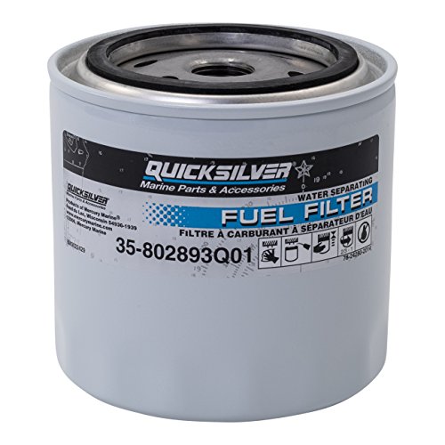 802893Q01 Wasserabscheidender Kraftstofffilter – Mercury und Mariner Außenbordmotoren und MerCruiser Z-Antrieb- und Innenbordmotoren, Silber