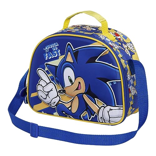 Sega-Sonic Step-3D Frühstückstasche, Blau