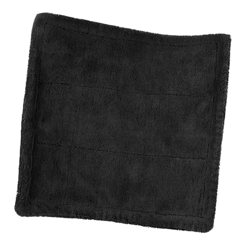 KULT Premium Auto Trockentuch S 1.700 GSM 40x40cm schwarz I saugstärkstes & hochwertigstes Trockentuch I fusselfrei, weiche Fasern, kratzerfrei, mit Tasche