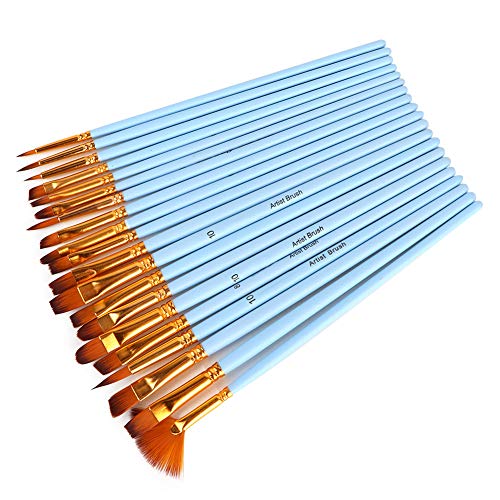 Xolsurg Pinsel Pinsel Nylon Haarkunst Malerei Pinsel Set Zeichnungswerkzeuge für Künstler Aquarellbürsten