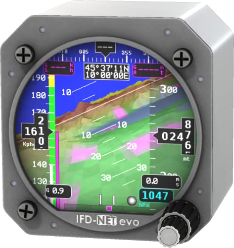 IFD-NET EVO - PLUS SLAVE Horizonte künstliche Höhenmesser Moving Map mit synthetischer 3D-Vision (EVO SLAVE)