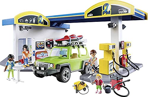 PLAYMOBIL | City Life | Große Tankstelle | Spielzeug für Kinder ab 4 Jahren [Exklusiv bei Amazon] | 70201