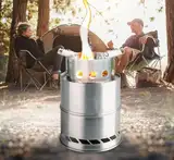 Outdoorkocher | Edelstahl Kocher | Allesbrenner | klappbarer Topfständer | Camping