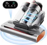 JIGOO S300 Pro Milbensauger mit Staubmilben-Sensor und Intelligente LED-Anzeige, 500W Milbenstaubsauger mit UV-Licht, Für Allergiker, entfernt 99,9% der Allergene, für Matratzen, Betten, Sofas