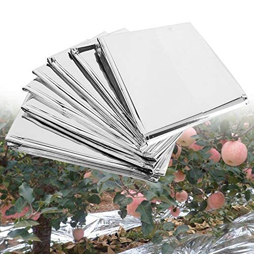 2 Stück Pflanze Reflektierende Film, PETP-Folie Hoch-Reflektorisch Mylar Garten Deckblatt, Reflektierende Folie Pflanzen, für den Einsatz im Garten und Gewächshaus, 210x120cm, Silber