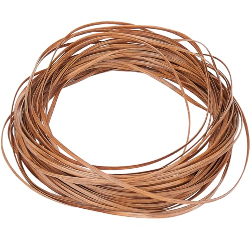 GORGECRAFT 5mm X 30m Rattan-Reparaturset Webmaterial Kunststoff Flacher Korb Weidengeflecht Schilfrohr Synthetisches Rattan Gewebt Kunststoffrohr Fixstrick Für Garten Terrasse Stuhl Box Kamel