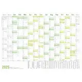 Häfft® XXL Wandkalender 2025 groß A1+ (89 x 63 cm) "Grün" 15 Monate Nov 2024 - Jan 2026 + gratis A4-Jahresplaner, Wandplaner Jahreskalender gefalzt - nachhaltig & klimafreundlich