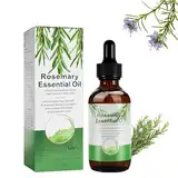 Rosemary Essential Oil, Rosmarinöl Haare, Natural Rosemary Oil for Hair Growth für Stimuliert das Haarwachstum, Bio Ätherisches Rosmarinöl Reduzieren Sie Haarausfall und Aromatherapy- 60 ml