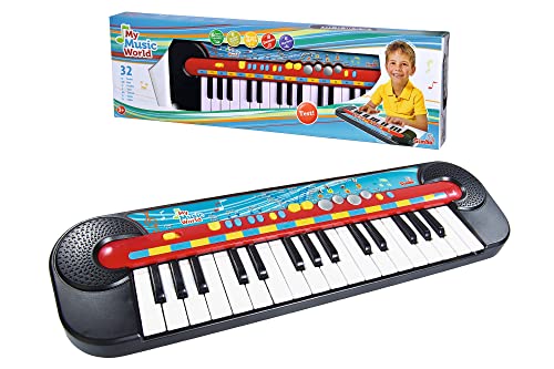 Simba 106833149 - My Music World Keyboard, 32 Tasten, 8 Demos, 6 Rhythmen, 45x13cm, ab 3 Jahre