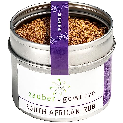 Zauber der Gewürze South African Rub – afrikanisches Grillgewürz, perfekt für Grillgerichte mit Geflügel, Meeresfrüchten & Gemüse, 60 g