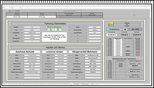 Speditionssoftware Software zur übersichtlichen LKW Fahrzeugverwaltung Fuhrparkverwaltung KFZ Fuhrparkmanagement für Transportgewerbe Speditionen inkl. Budgetplaner