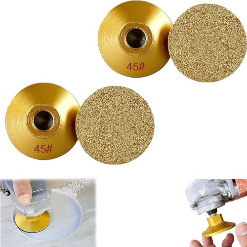 2-Inch Diamond Grinding & Polishing Pad for Angle Grinder Tools, Tile Polishing Pads for Grinder, Tile Polishing Pads for Granite Marble Stone(M10,45#*2)