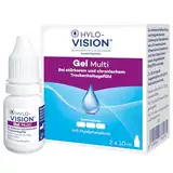 Hylo-Vision Gel Multi Augentropfen – Intensive Befeuchtung & langanhaltende Linderung bei gereizten oder irritierten Augen & starkem Trockenheitsgefühl, hochviskos, geeignet bei Kontaktlinsen, 2x10 ml