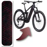 Designfolie für E-Bike Akkucover - für CUBE Stereo | Reaction Hybrid Modelle, Rahmenschutz eBike, Fahrrad Aufkleber, Bike Sticker (Cube Abdeckung 20-04377, 21-11463, 20-01818, Carbon Red Honey Combs)