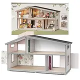 Lundby Puppenhaus – 2-stöckiges Miniatur Haus – Spielzeug für Mädchen und Jungen ab 4 Jahre – schöner & hochwertiger Dollhouse