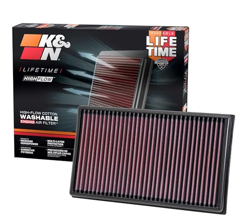 K&N Motorluftfilter 33-3005: Hochleistung, Abwaschbar, Ersatzfilter, Erhöhte Leistung, Lebenslange Garantie 2012-2024 (Golf, Tiguan, Passat, Polo, A3, Q2, S3, TT, Ateca, Leon, Laroq, Octavia)