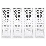 Artibetter 4 Stück Piloten-augentest Sehtafeln Für Augenuntersuchungen Visuelles Prüfungsplakat Sehschärfe Diagramm Sehtafel Augendiagramm Pvc Tasche Testtisch Kleinkind