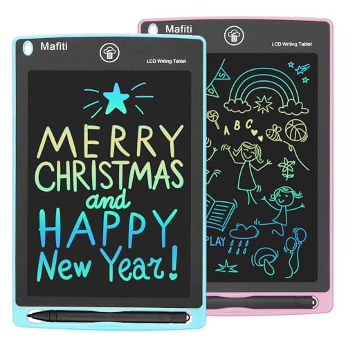 【2PACK】 mafiti LCD Schreibtafel für Kinder, Handschrift Notizblock, Zeichnung Boards Schreibtafel für Kinder für Kinder Erwachsene Home School Office (8,5 Zoll Cyan+Rosa)