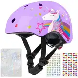 Kinder Fahrradhelm Einhorn Helm,Unicorn Castle Verstellbarer Kinderhelm für Fahrrad,Skateboard,Scooter,Skaten,3-8 Jahre