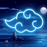 HOTUT LED Wolke Neon Schild,Wolken-Neonlicht,Blitz dekoratives Licht,Acryl Wolke Neon Light,Einstellbare Helligkeit,Wolke Leuchtreklame für Schlafzimmer,Kinderzimmer,Wohnzimmer,Party-Blau