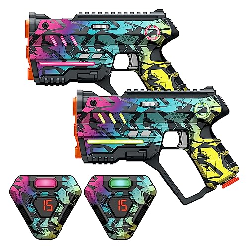 Laser Tag Set of 2, Lazer Tag Game for Kids Indoor & Outdoor Play, Gift Ideas for Kids Teens and Adults, Cool Toys for Teenage Ages 8 9 10 11 12+ Year Old Boy & Girls