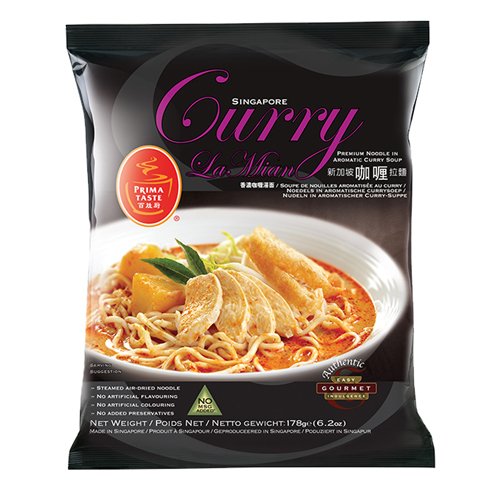 Prima Geschmack Singapur Curry La Mian (Nudeln in Aromatische Currysuppe) 12packs