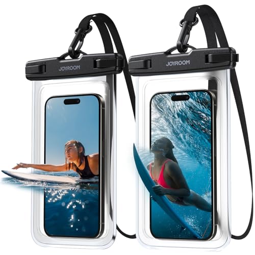 JOYROOM 2024 Upgraded wasserdichte Handyhülle 2 Stück Unterwasser Handytasche IPX8 Wasserfeste Handy Hülle für Smartphone iPhone 15 14 13 12 Pro Max XS Sumsung S24/S23, 7 Zoll