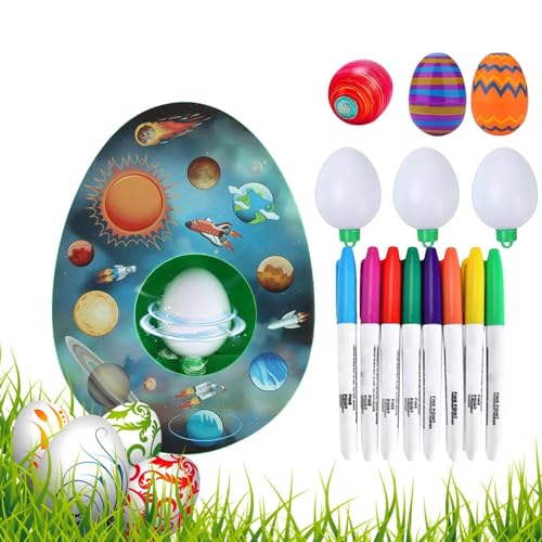 shpuuyy Osterei Dekorationsset, Easter Egg Decoration Set, Osterei Dekorieren Maschine Mit Spinner, Osterei Zum Bemalen, Für Die Eiersuche Von Kindern, Korbfüller