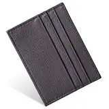 URAQT Leder Kartenetui, Kreditkartenetui, Leder Geldbörse, Magic Wallet Geschenk Leder Wallet, Unisex (Dunkelbraun)