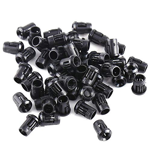 Lampendiodenhalter Kunststoffclip, 3mm 5mm 8mm 10mm LED Clip 50Pcs Lampensockel Diodenhalter Kunststoff schwarz Clip Lünettenhalterung Nützlich(5mm)