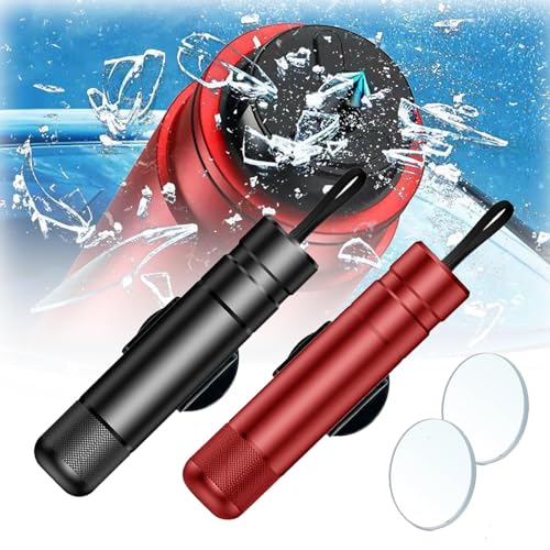 Safe X Pro FüR Autoscheiben, Safe X Pro X Auto, Safepo X Notfallhammer, Safety First 24 Auto, Notfallhammer & Gurtenschneider FüR Autoscheiben FüR Land Und Unterwasser (Schwarz 2STK)