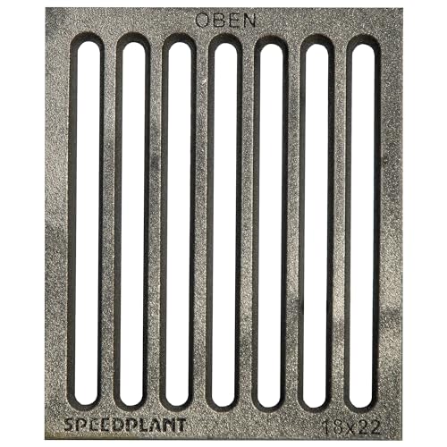 SPEEDPLANT Hochwertiger Ascherost 18 x 22 cm Ofenrost Kaminrost Liegerost Tafelrost Feuerrost - Premiumqualität, Stärke 13 mm